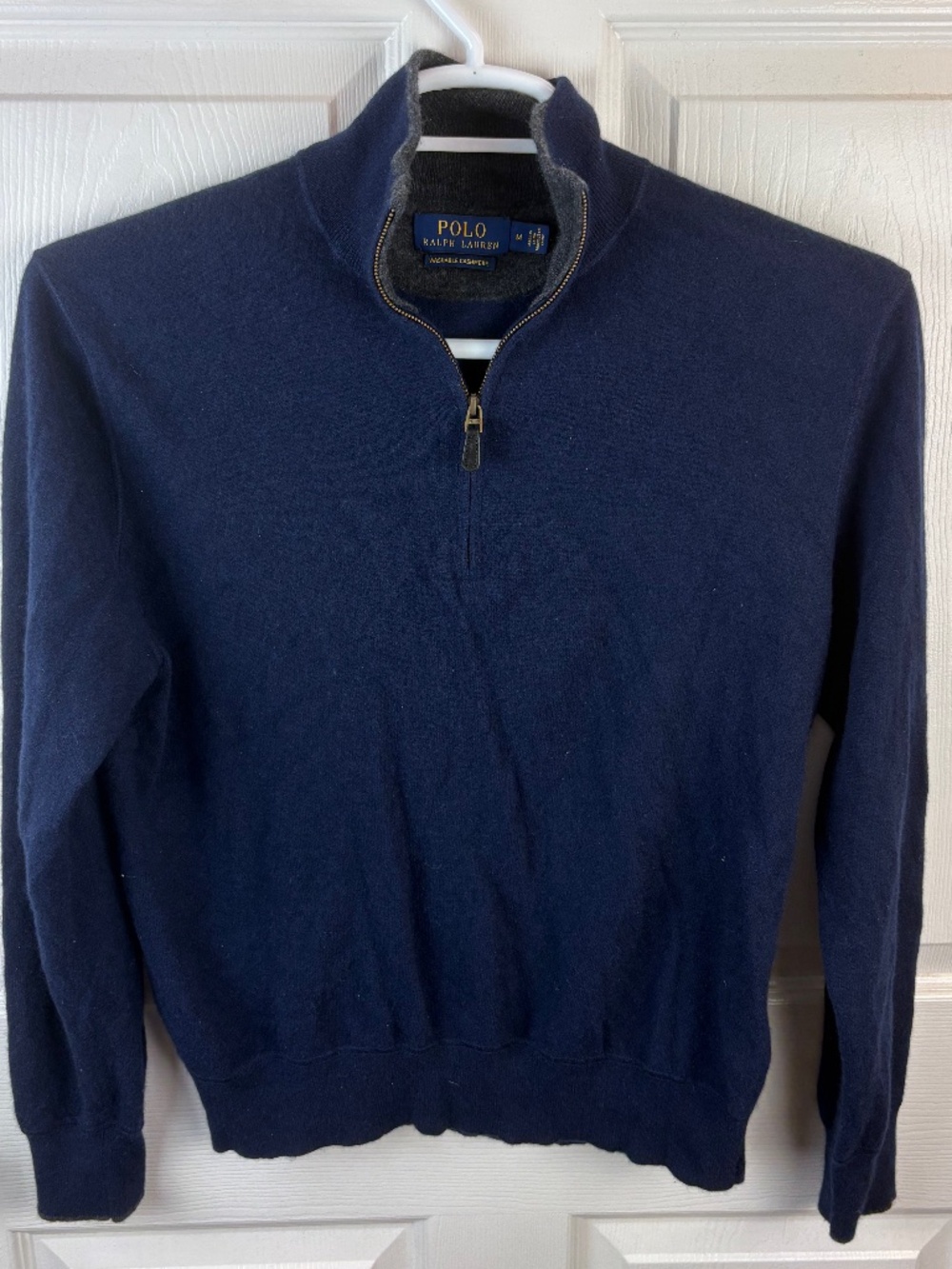 Polo Ralph Lauren 1/4 Zip Washable Cashmere Pullover Sweater